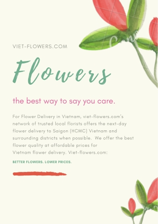 Vietnam Flower Delivery | Send Flowers To Vietnam | Viet-flowers.com