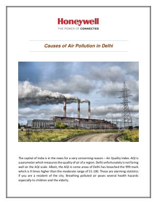 Air Pollution in Delhi - 5 Leading Causes of Air Pollution | Honeywell