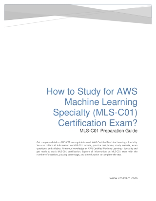 How to Study for AWS Machine Learning Specialty (MLS-C01) Certification Exam?