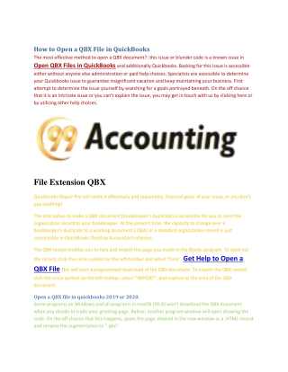 How to Open a QBX File in QuickBooks