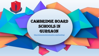 Cambridge board schools in Gurgaon