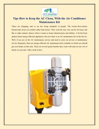 Tips How to Keep the AC Clean, With the Air Conditioner Maintenance Kit