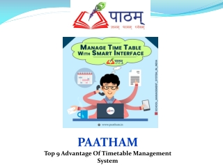 Advantages of Timetable Management System