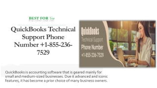 Dial QuickBooks Technical Support Phone Number 1-855-236-7529 and get immediate support for errors