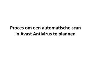 Proces om een ​​automatische scan in Avast Antivirus te plannen