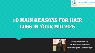 Reasons For Hair Loss in mid 20's | Hair Loss Treatment in Sarjapur Road