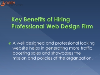 Key Benefits of Hiring Professional Web Design Firm