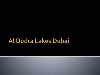 Al Qudra Lakes Dubai