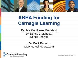 ARRA Funding for Carnegie Learning