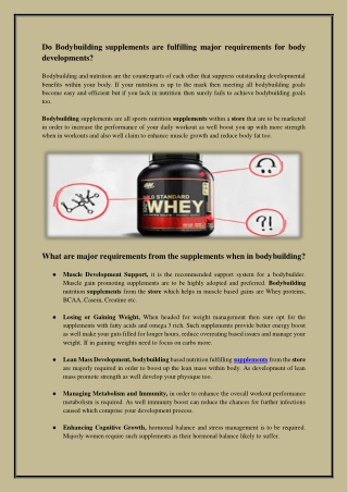 Bodybuilding Supplements Store