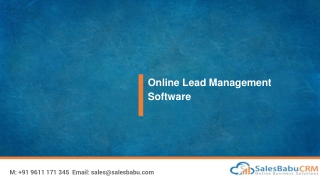 Online Lead Management Software