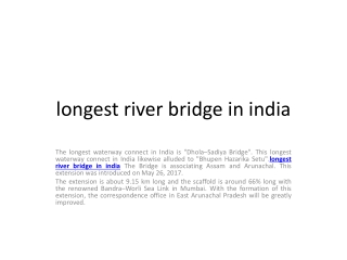 longest river bridge in india