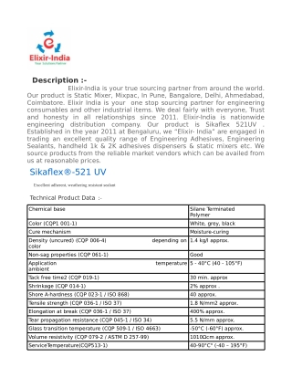 Sikaflex Sealants | Sikaflex 521UV | In India