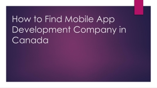 How to Find Mobile App Development Company in Canada