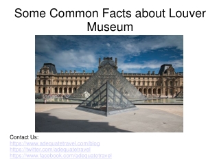 Some Common Facts about Louver Museum