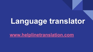 Language Translator