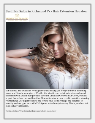Best Hair Salon Richmond Tx, Laser Hair Removal in Katy
