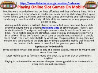 Playing Online Slot Games On Mobile