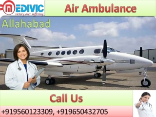 Air Ambulance Service in Allahabad and Lucknow with MD Doctor-Medivic-Aviation