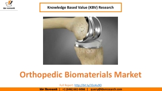 Orthopedic Biomaterials Market Size- KBV Research