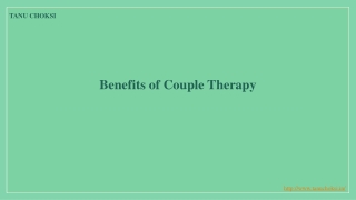 Benefits of Couple Therapy