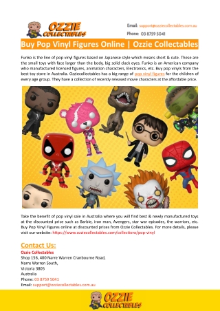 Buy Pop Vinyl Figures Online