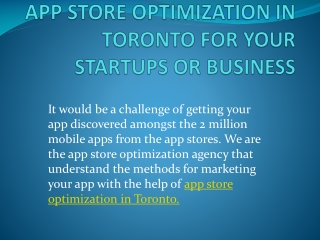 App Store Optimization in Toronto for Your Startups or Business