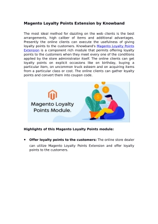 Magento Loyalty Points Extension by Knowband