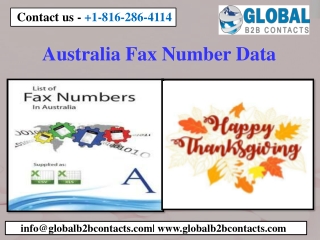 Australia Fax Number Data