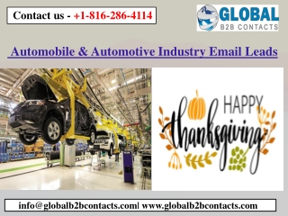 Automobile & Automotive Industry Email Leads