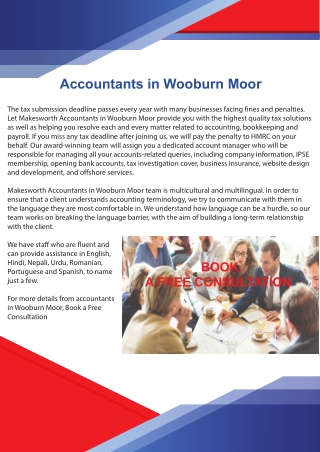 Accountants in Wooburn Moor