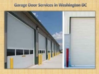 Garage Door Services in Washington DC
