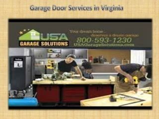 Garage door services in Virginia