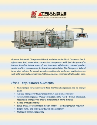 Flex 1 Horizontal Cartoner - Bag in Box System