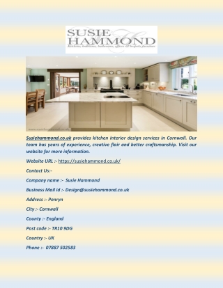 Kitchen planner Cornwall - Susie Hammond