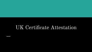 Uk Certificate Attestation