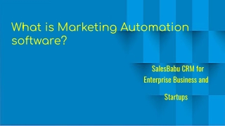 What is Marketing Automation software?