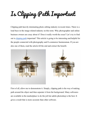 Why Is Clipping Path Important?