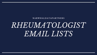 Rheumatologist Email Lists in USA