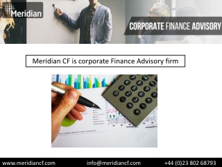 Meridian CF is corporate Finance Advisory firm