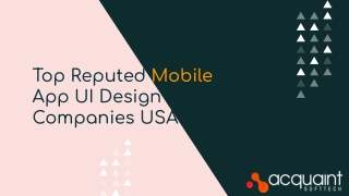 Top Reputed Mobile App UI Design Companies USA