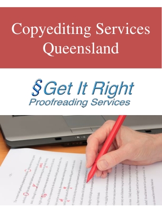 Copyediting Services Queensland