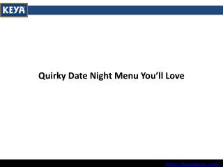 Quirky Date Night Menu You’ll Love