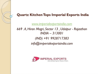 Quartz Kitchen Tops Imperial Exports India