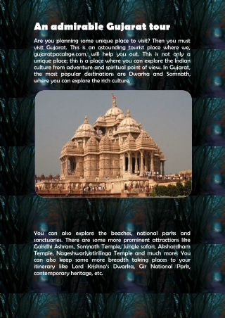 An admirable Gujarat tour