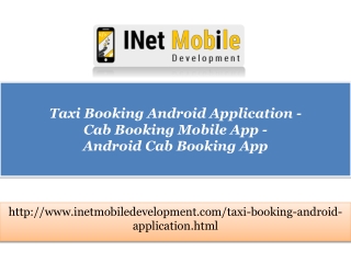 Cab Booking Mobile App