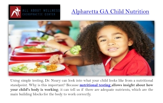 Alpharetta GA Child Chiropractic