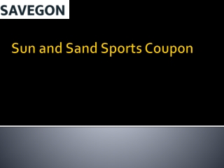Sun and Sand Sports Coupon