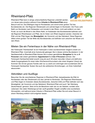 Ferienpark rheinland pfalz