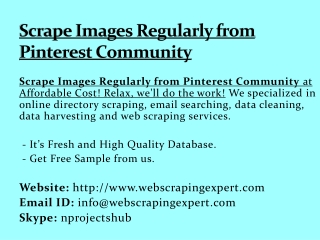 Scrape Images Regularly from Pinterest Community